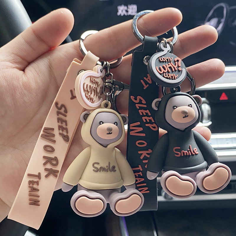 Personalized Children's Hooded Bear Doll Key Chain