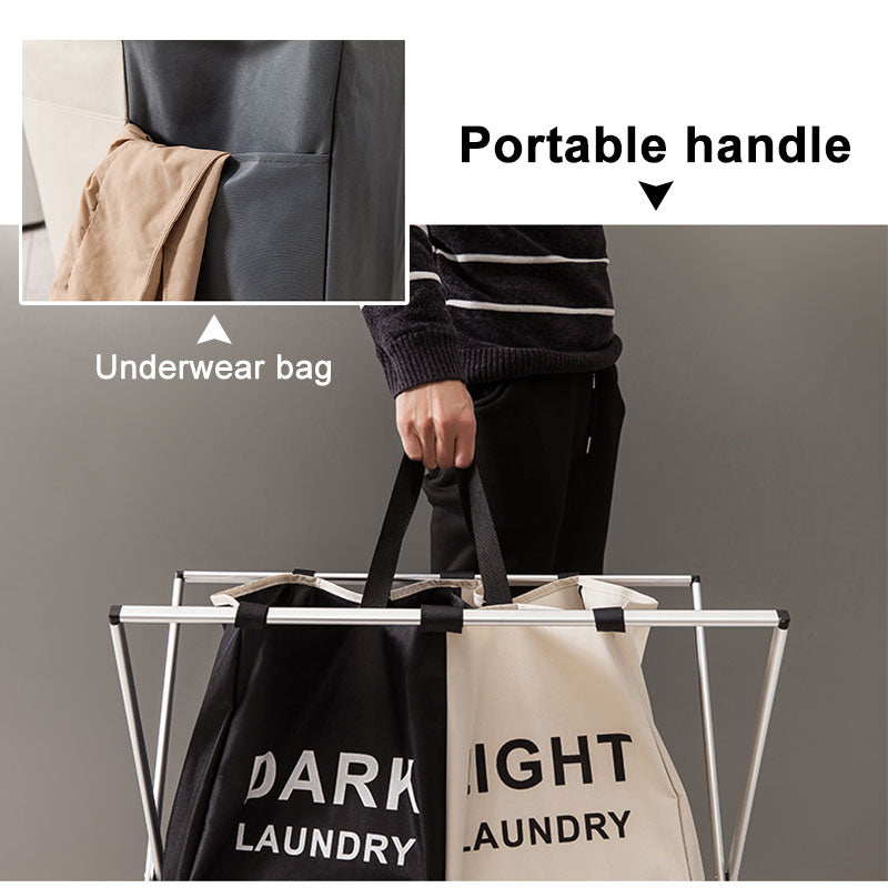 Folding Laundry Baskets Organizer with Compartments