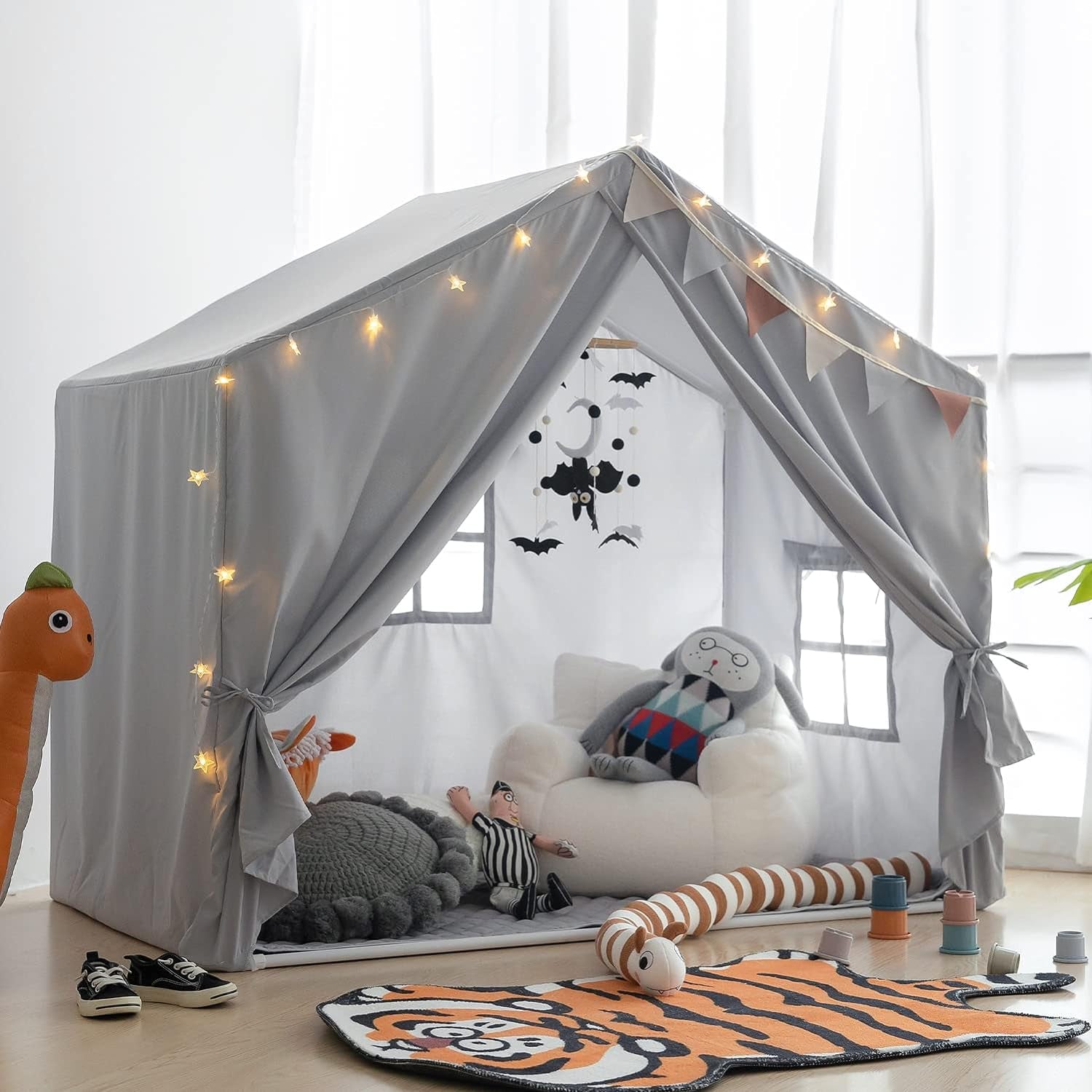 Grey Large Indoor Interlocking Tent Cushioning Mat