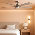 52 Inch Brushed Nickel Ceiling Fan Remote Controlled-0