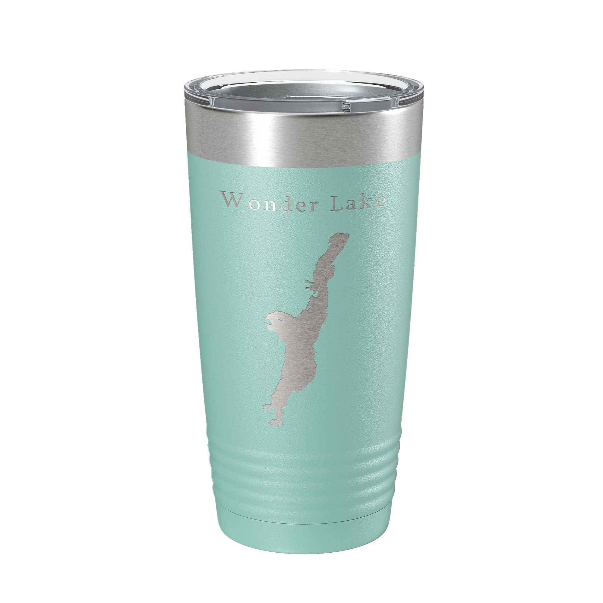 Wonder Lake Map Tumbler Travel Mug Insulated Laser Engraved Coffee Cup Illinois 20 oz-12