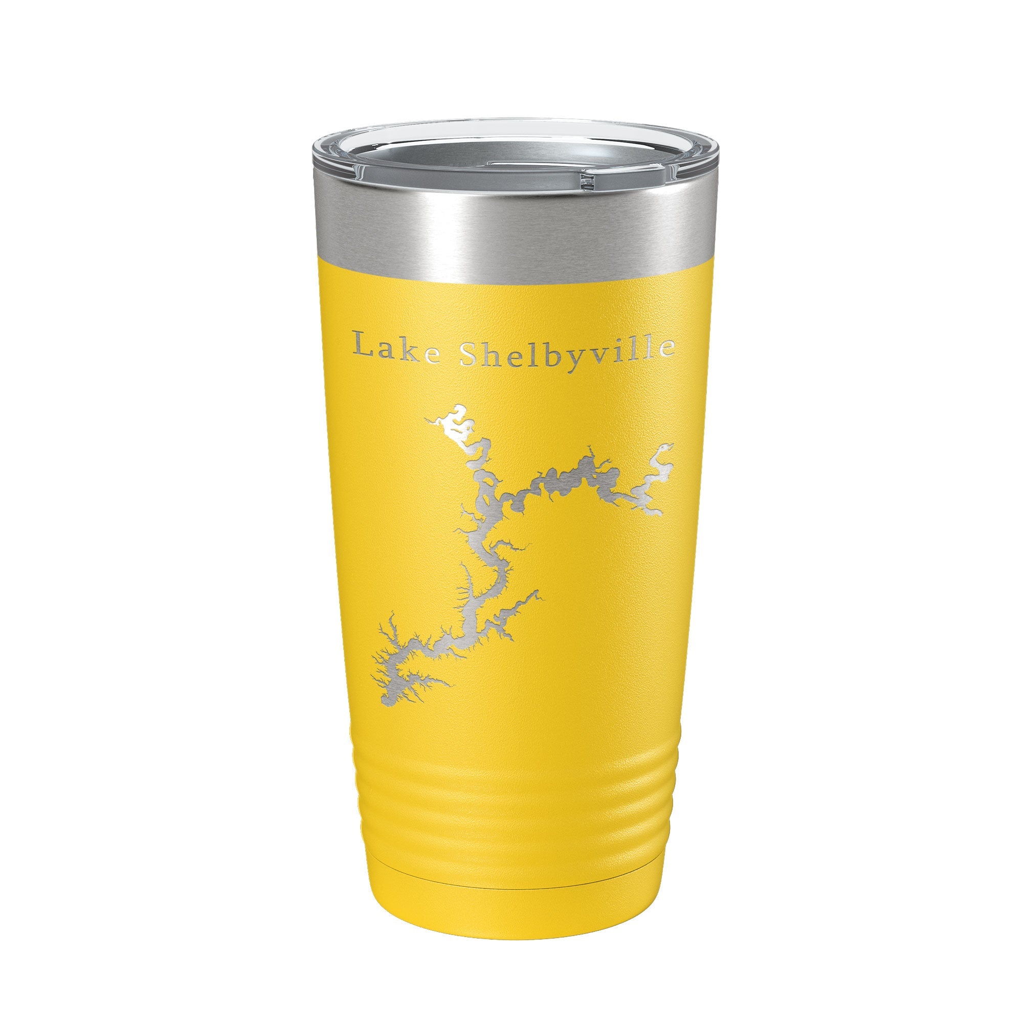 Lake Shelbyville Map Tumbler Travel Mug Insulated Laser Engraved Coffee Cup Illinois 20 oz-4