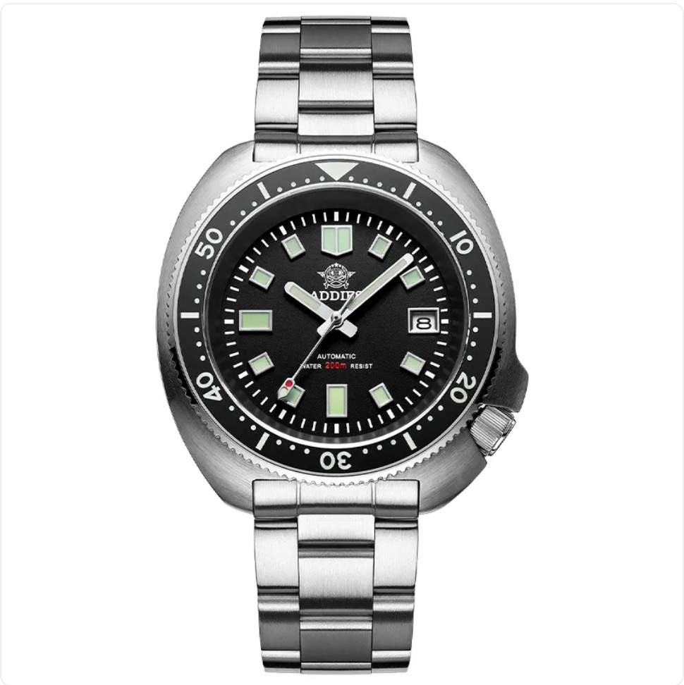 Men's Luminous Sapphire Steel Dive Watch