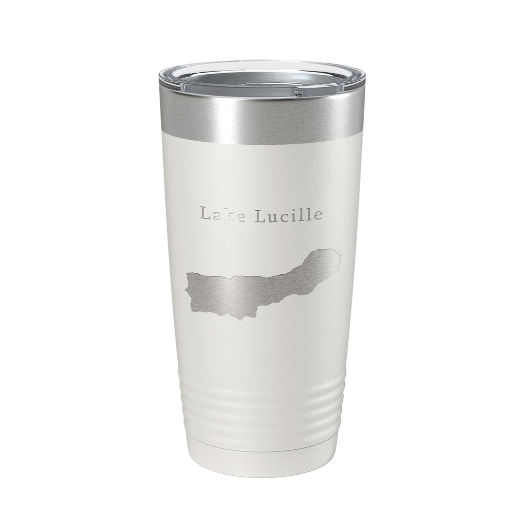 Lake Lucille Map Tumbler Travel Mug Insulated Laser Engraved Coffee Cup Alaska 20 oz-1
