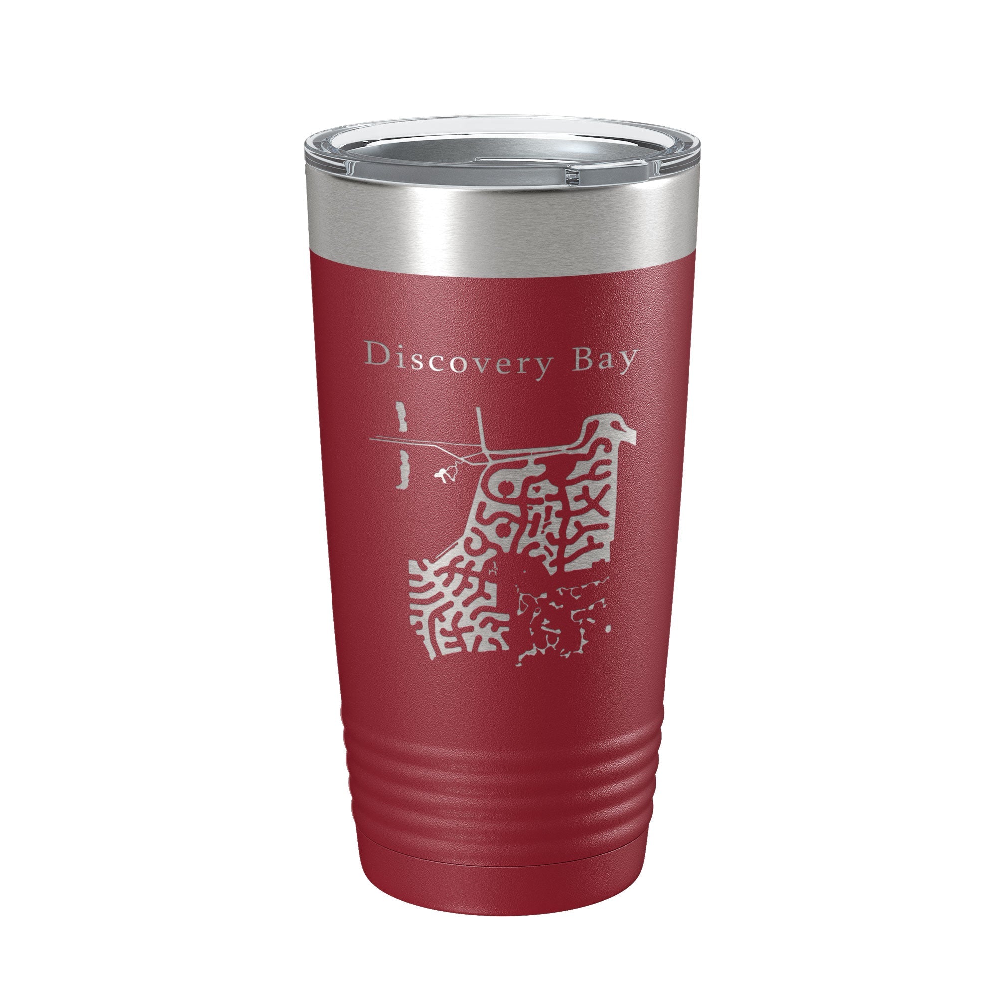 Discovery Bay Tumbler Lake Map Travel Mug Insulated Laser Engraved Coffee Cup California 20 oz-18