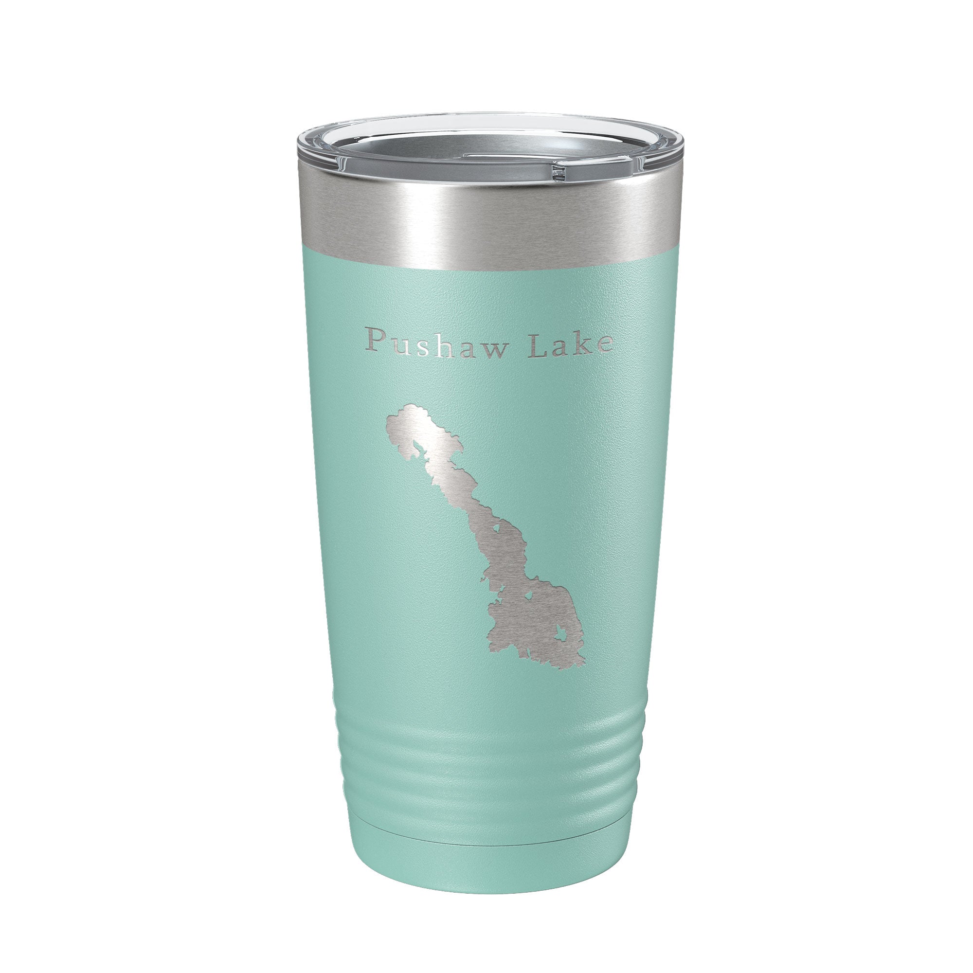 Pushaw Lake Map Tumbler Travel Mug Insulated Laser Engraved Coffee Cup Maine 20 oz-12