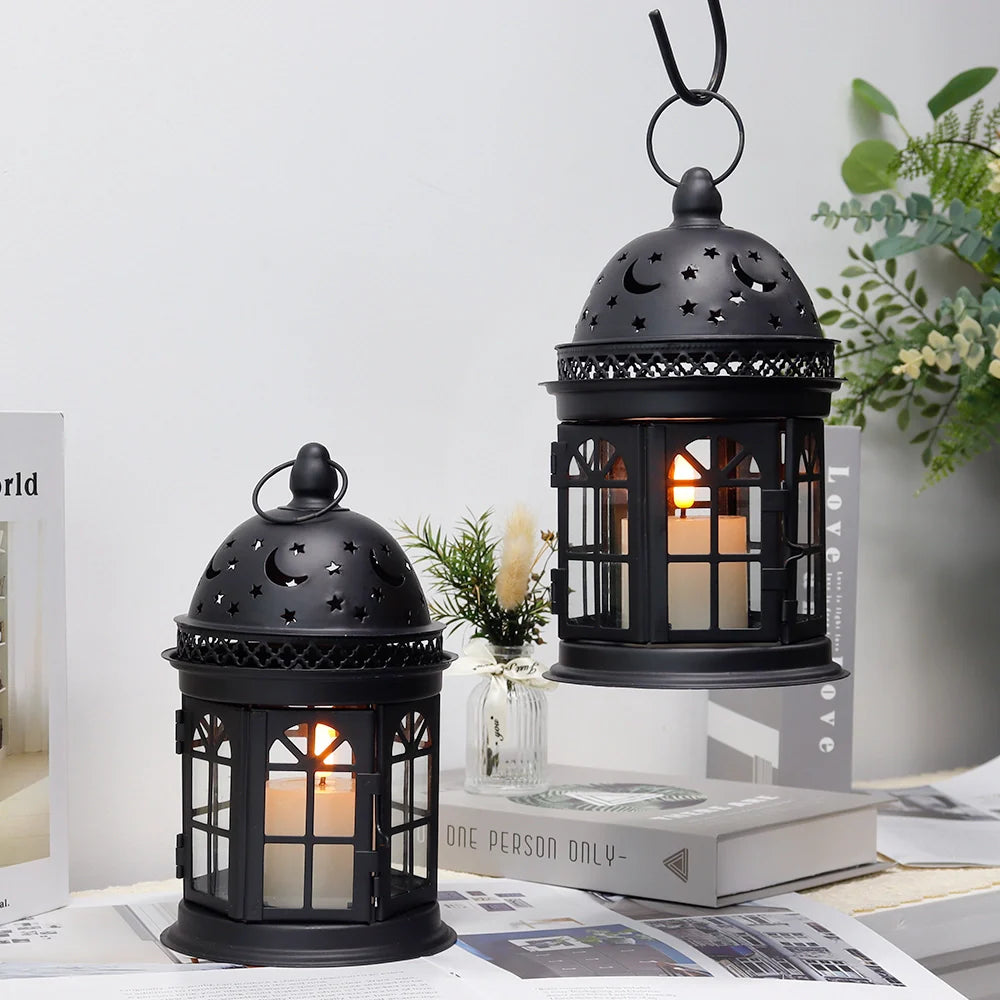 8.5 inch High Decorative Lanterns ( Set of 2 )-1