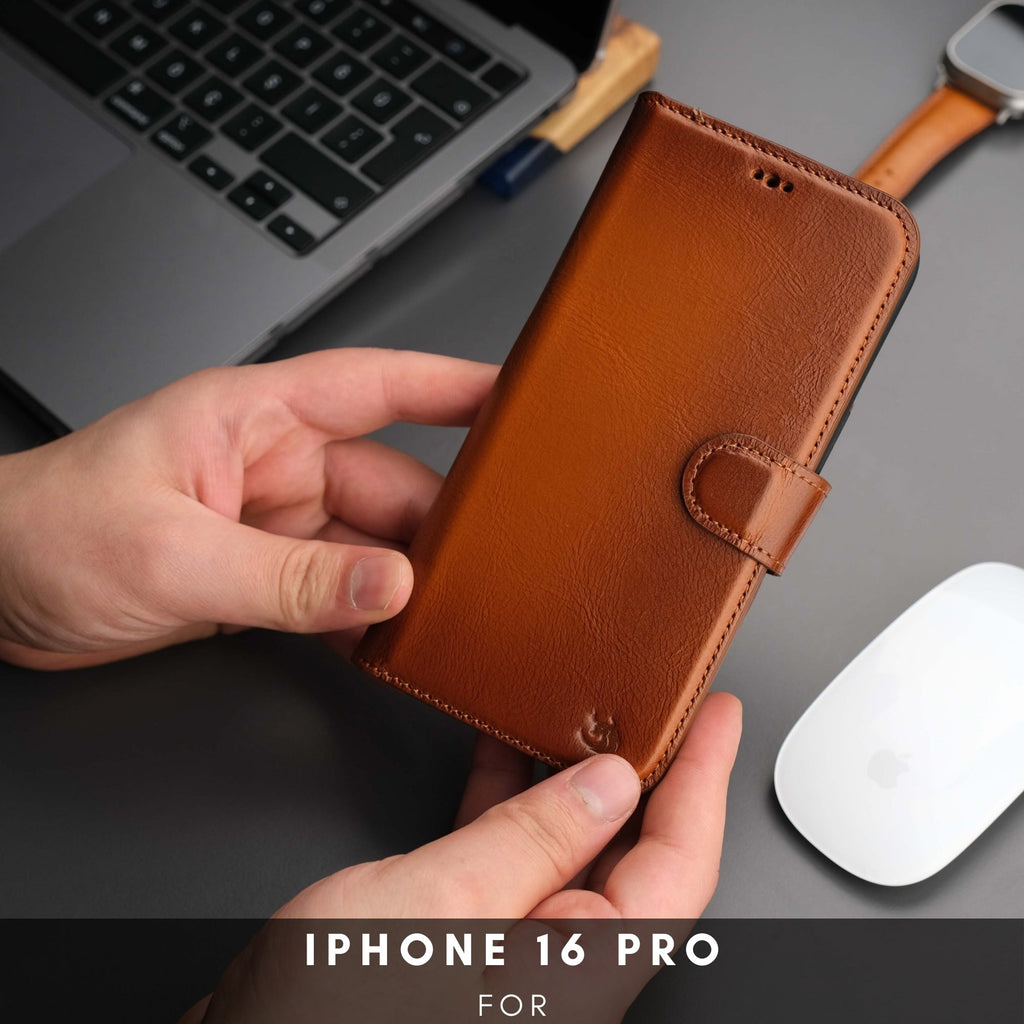 Casper iPhone 16 Pro Wallet Case Leather MagSafe-1