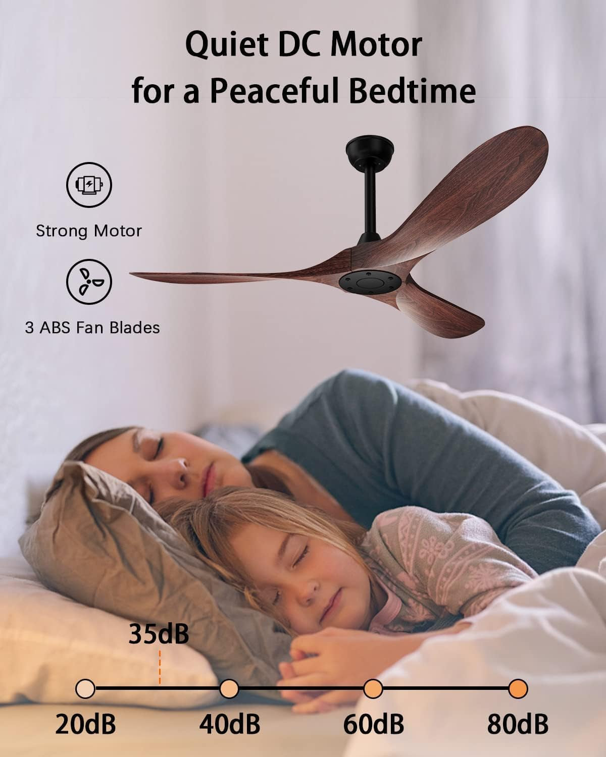52Inches Weather proof Outdoor Ceiling Fan No Light Remote-4