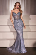 Strapless Beaded Fitted Gown-9