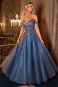 A-Line Evening Gown with an Off-The-Shoulder Sweetheart Neckline-0