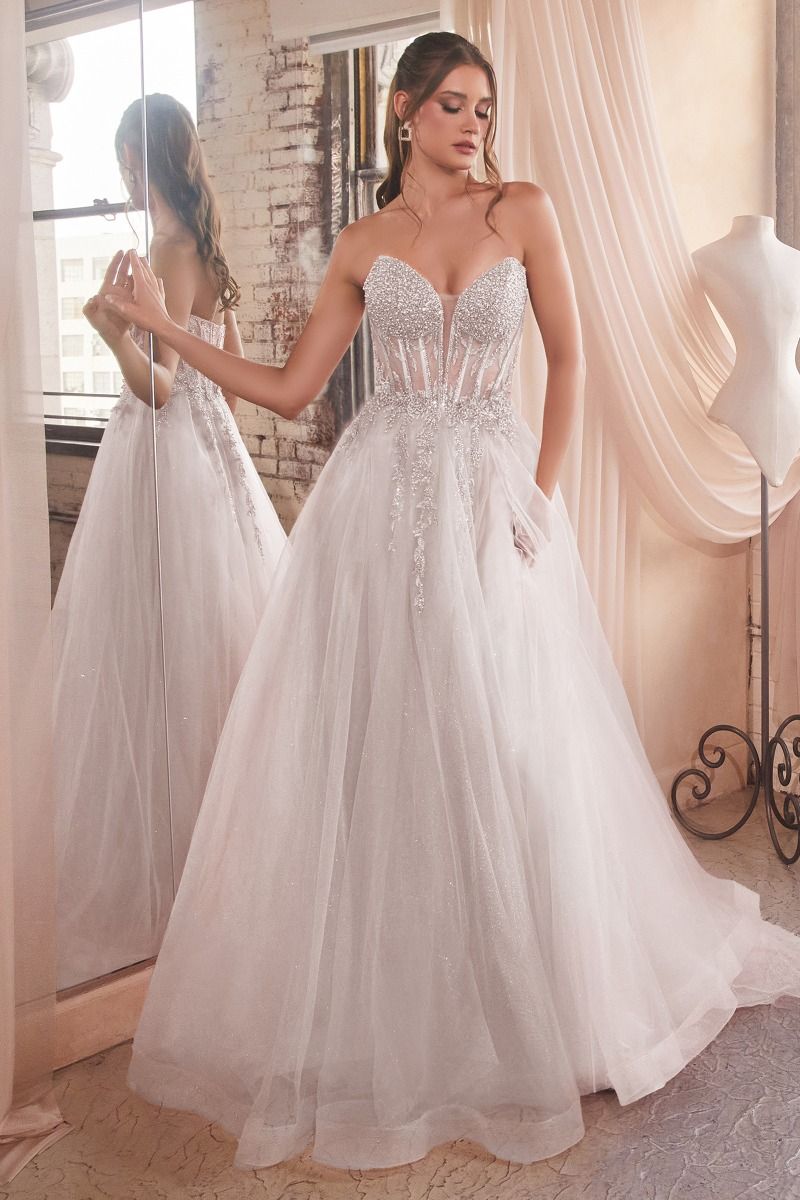 Strapless Bridal Ball Gown-3