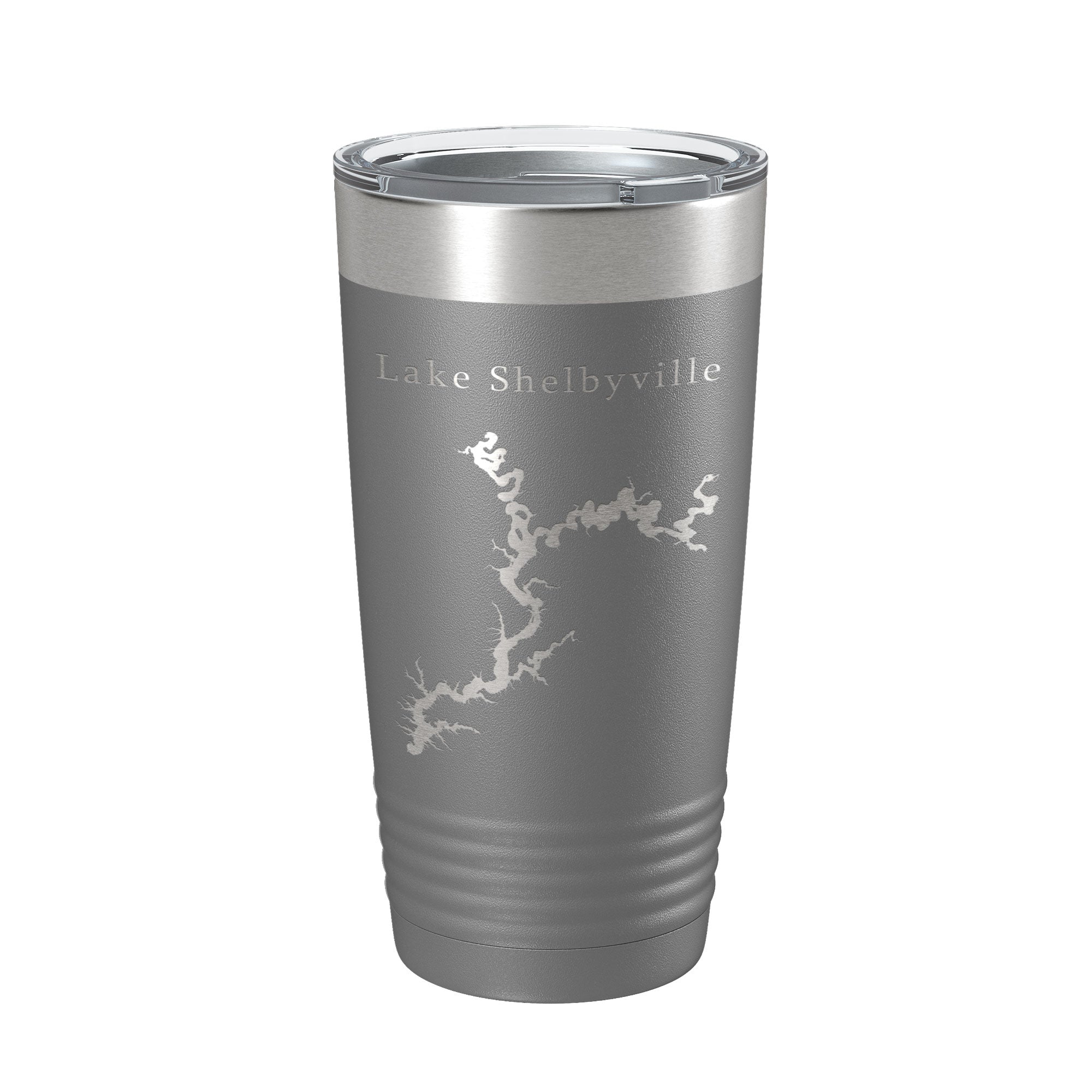 Lake Shelbyville Map Tumbler Travel Mug Insulated Laser Engraved Coffee Cup Illinois 20 oz-16