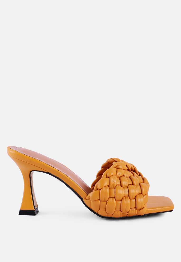 Celie Woven Strap Mid Heel Sandals-0