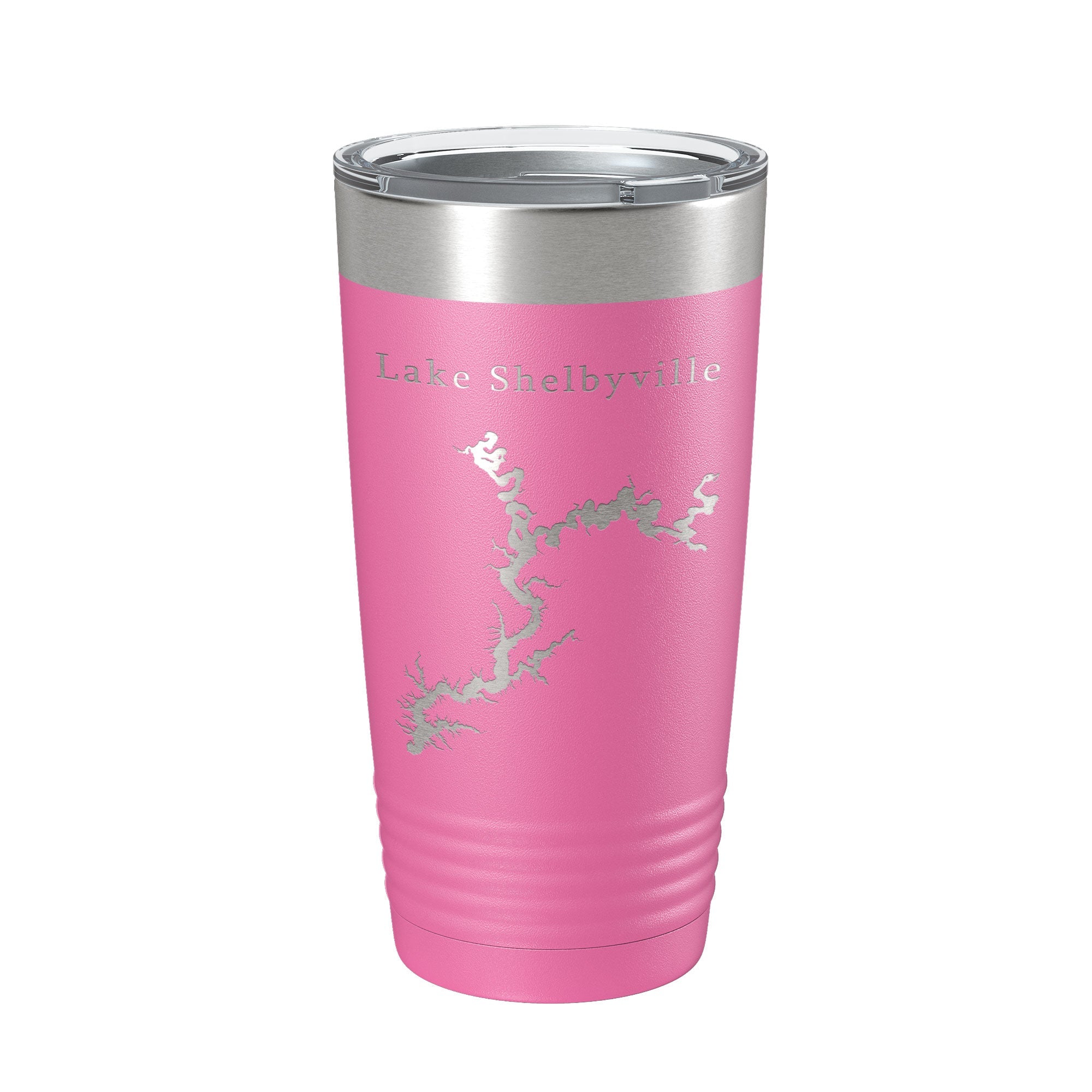 Lake Shelbyville Map Tumbler Travel Mug Insulated Laser Engraved Coffee Cup Illinois 20 oz-11