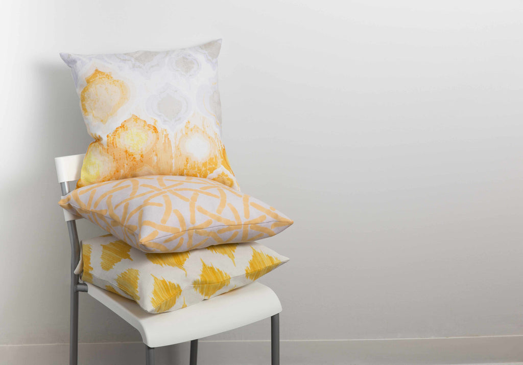 Bryant Yellow Ikat Throw Pillow - Clearance-2