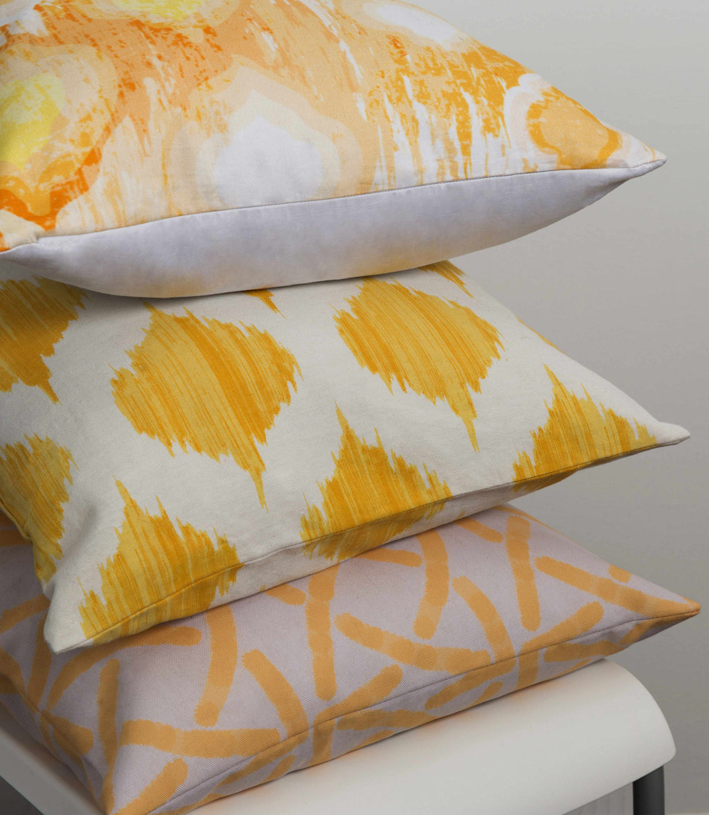 Bryant Yellow Ikat Throw Pillow - Clearance-1