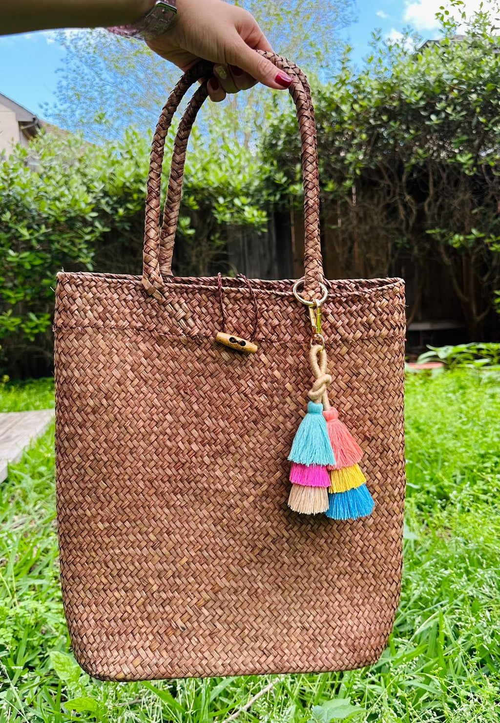 Spring Straw Shopping Bag-0