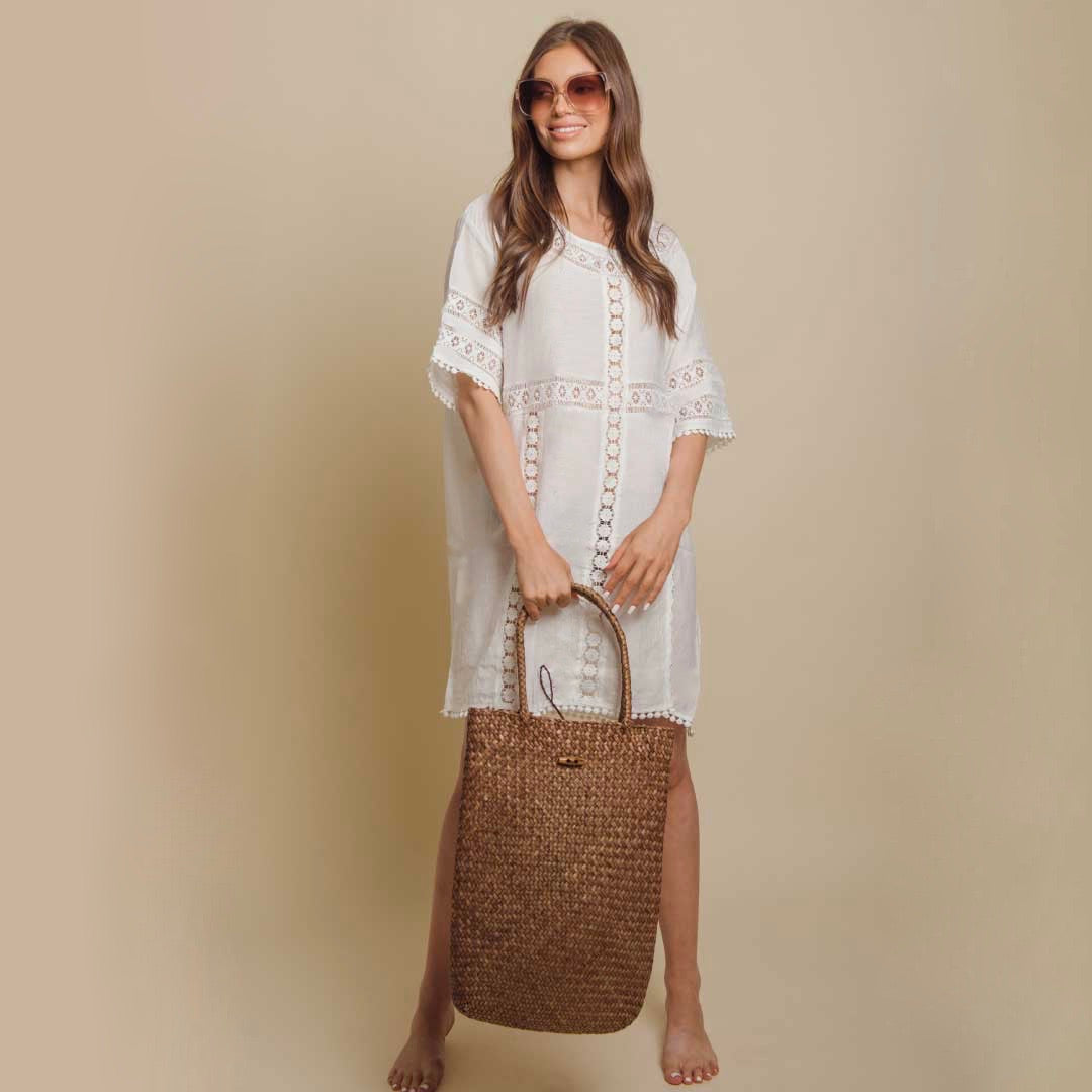 Spring Straw Shopping Bag-1