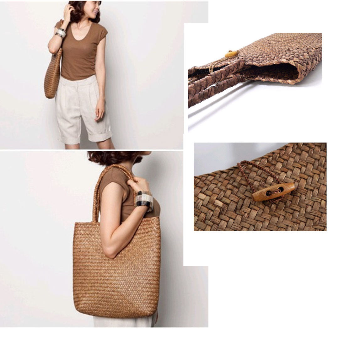 Spring Straw Shopping Bag-2