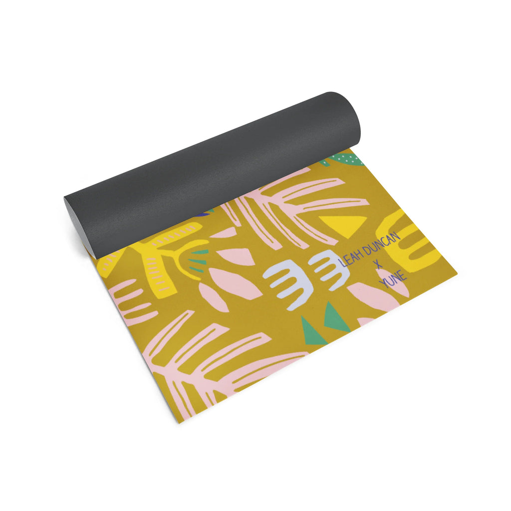 Yoga Mat | 6mm Thick | Tan | Non-Slip | Eco Friendly | Yune Yoga | Leah Duncan Hamsa-1