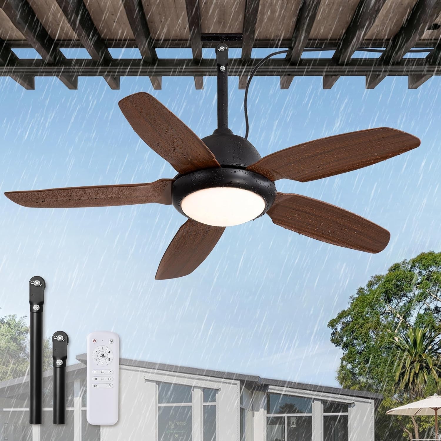 42Inch IP65 Weatherproof Outdoor Ceiling Fan Remote-0