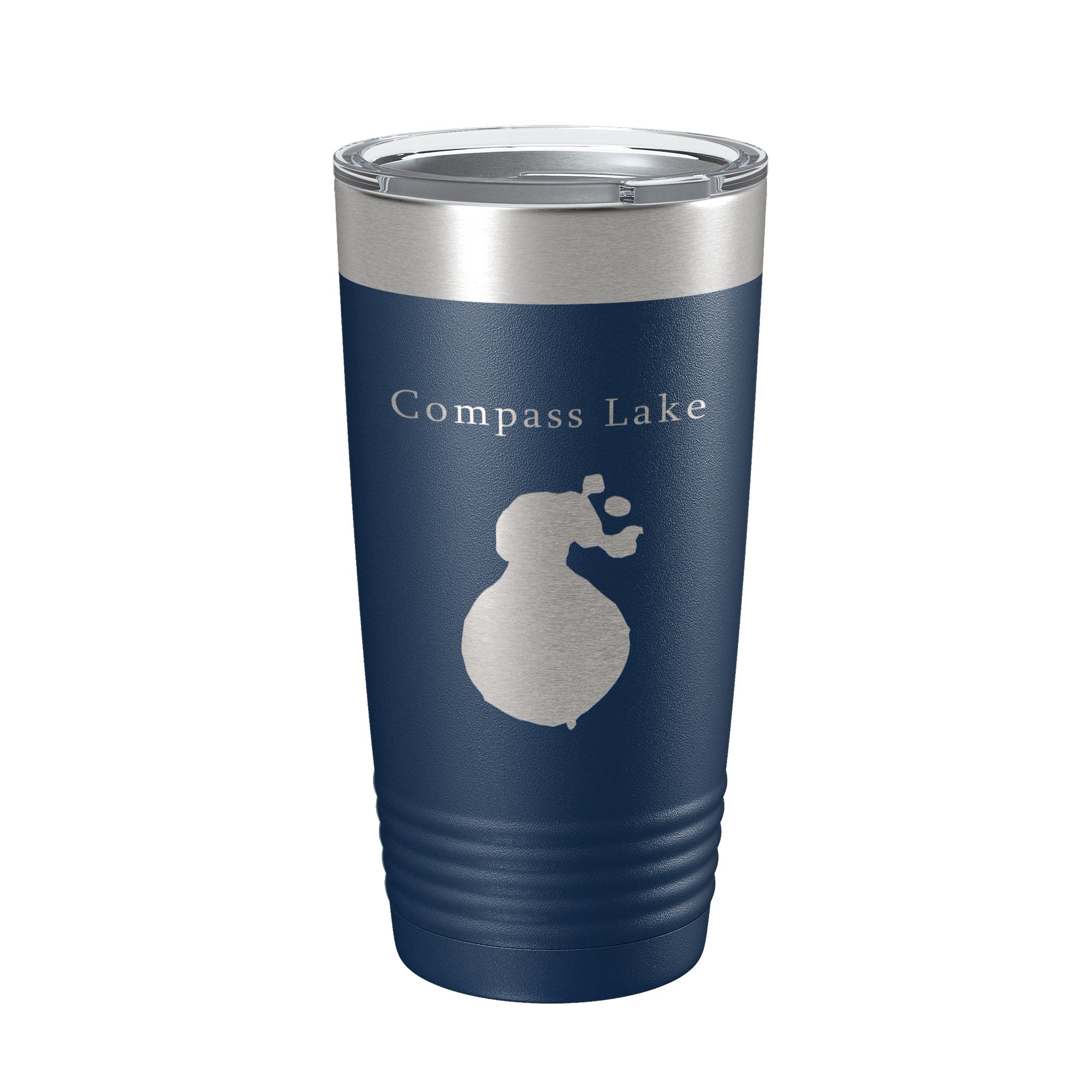 Compass Lake Map Tumbler Travel Mug Insulated Laser Engraved Coffee Cup Florida 20 oz-2