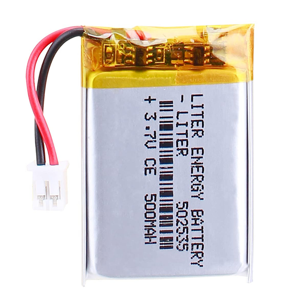 Liter energybattery 3.7V Lipo Battery 500mAh Rechargeable Lithium ion Polymer Battery 502535 Lithium Polymer ion Battery with JST Connector