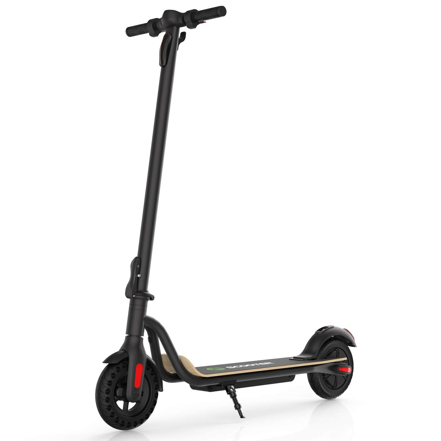 MEGAWHEELS Electric Scooter 3 Gears Max Speed 15.5 MPH Up to 17 Miles Rang 7.5 Ah Powerful Battery with 8 Tires Foldable Scooter for Adults Longer Deck Load 265 lbs