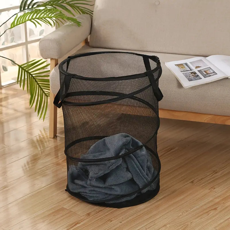 Large Collapsible Cylindrical Laundry Basket (1pc)
