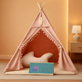 Kids Teepee Tent With Foldable Mat For Indoor Outdoor Play-0