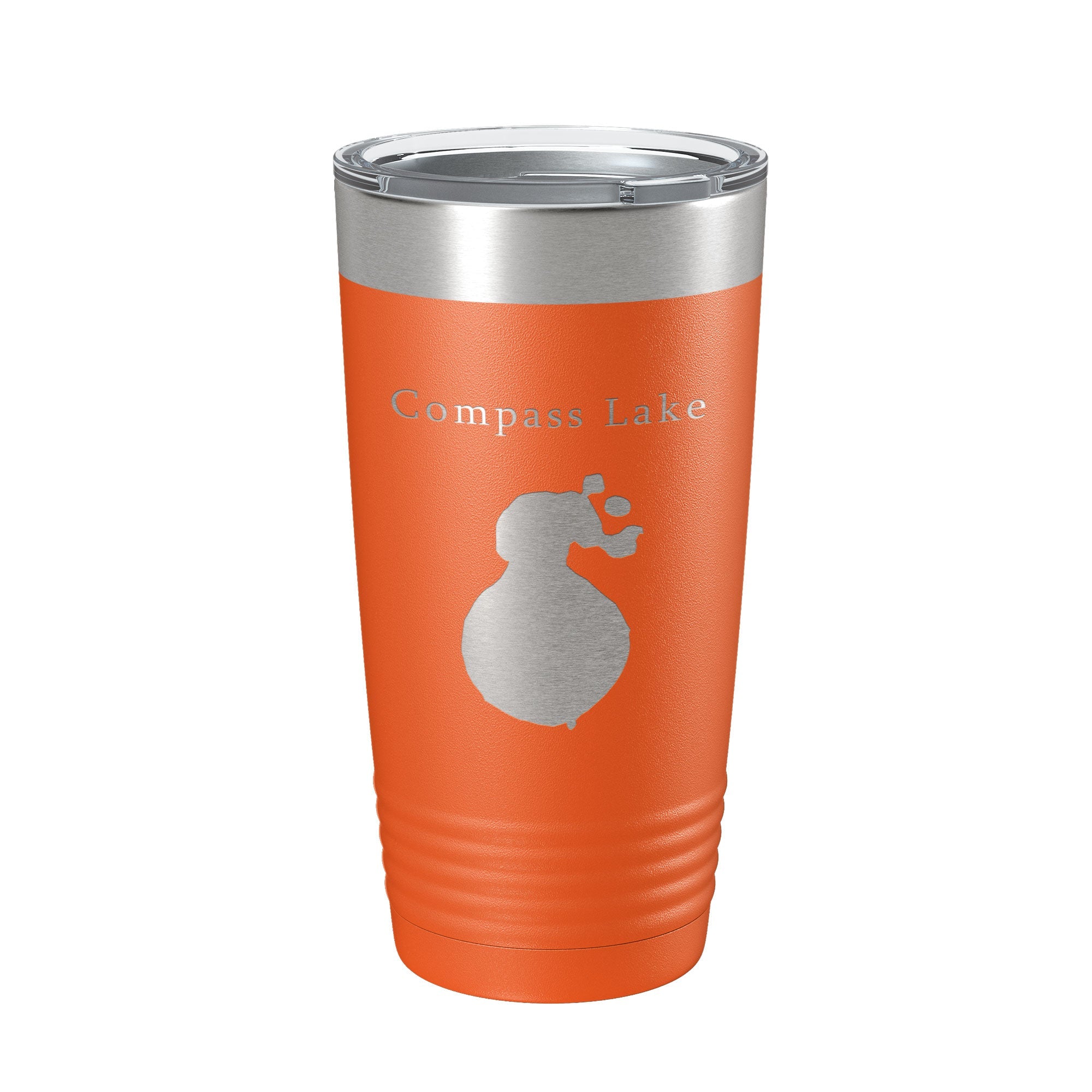 Compass Lake Map Tumbler Travel Mug Insulated Laser Engraved Coffee Cup Florida 20 oz-17