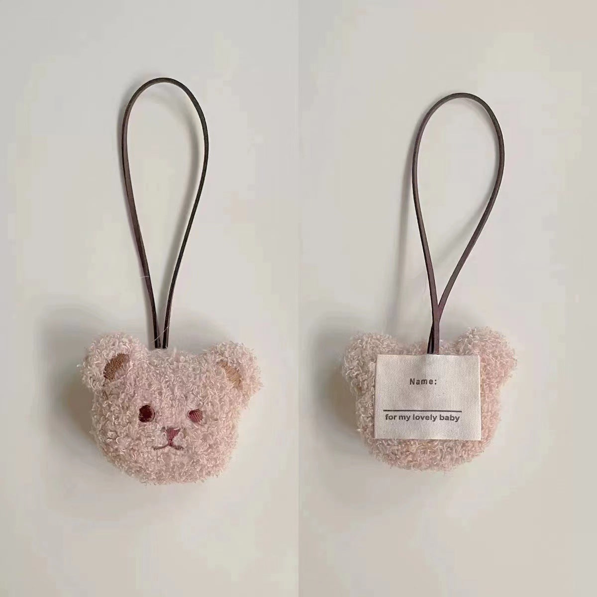 Cute Bear Name Tag Key Chain Pendant for Kids