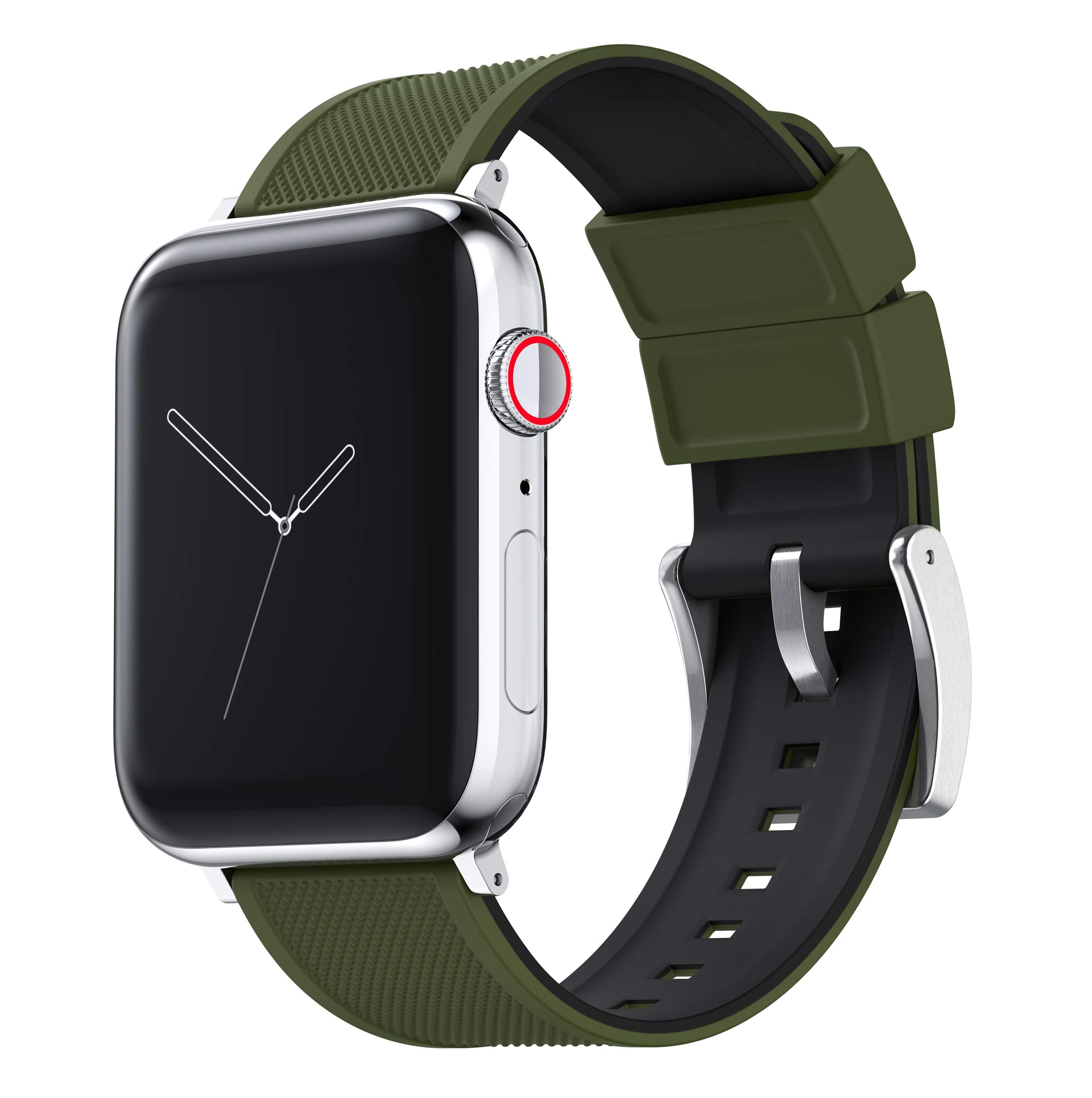 BARTON WATCH BANDS - Elite Silicone Watch Bands Compatible with Apple Watch Models - 1, 2, 3, 4, 5, 6, 7, 8, 9, 10, SE, Ultra & Ultra 2