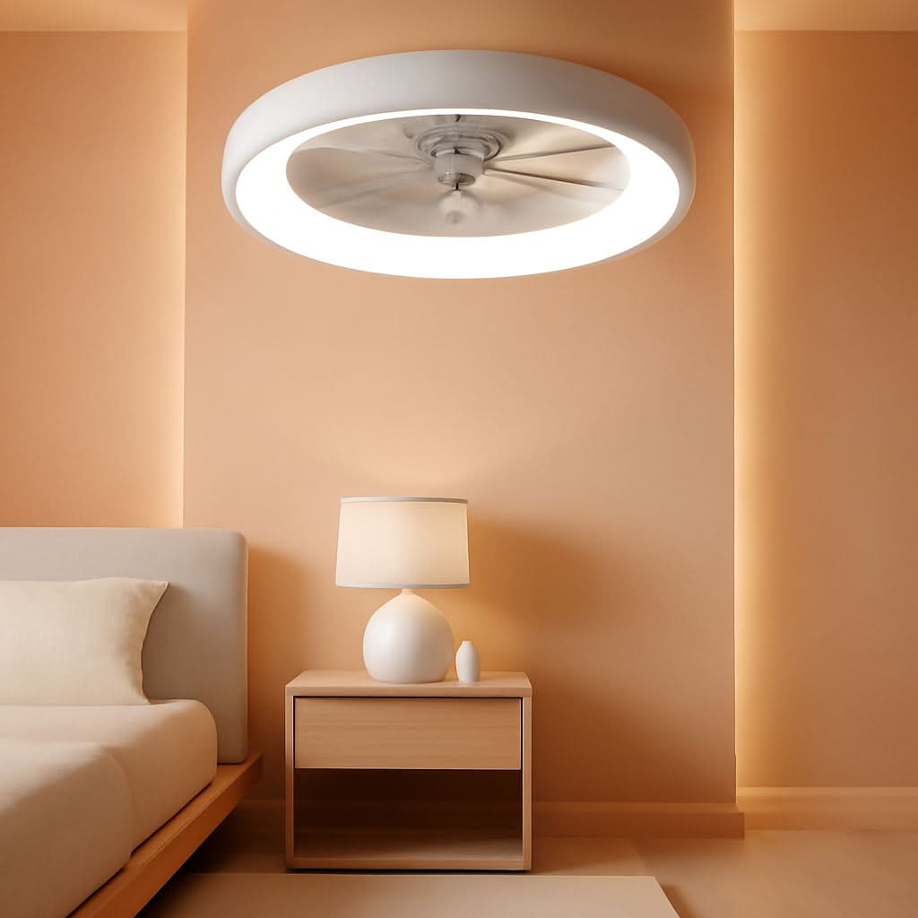 20 Inch Flush Mount Ceiling Fan With Smart Control-0