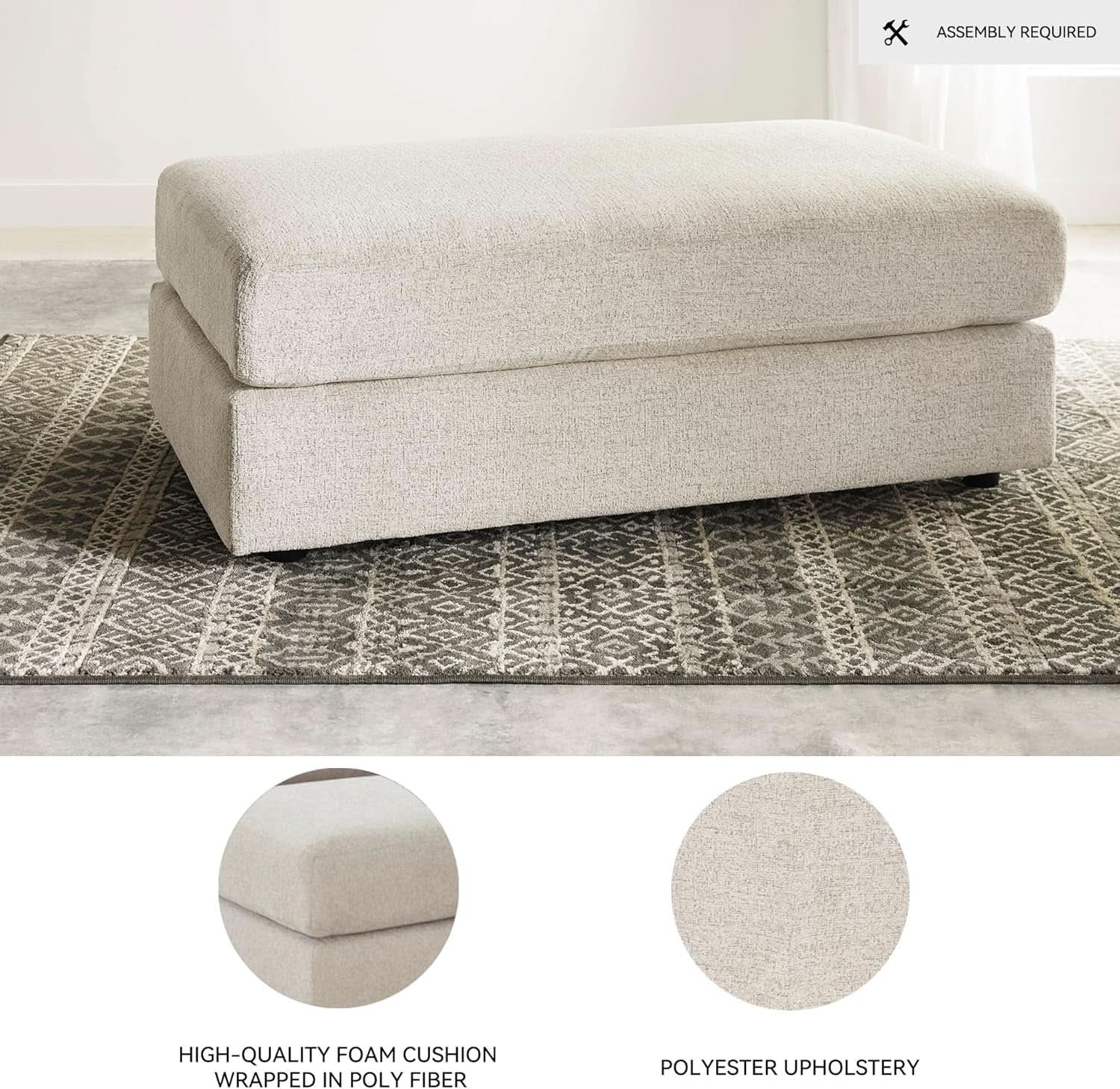 Soletren Oversized Ottoman Off White Modern Furniture-3