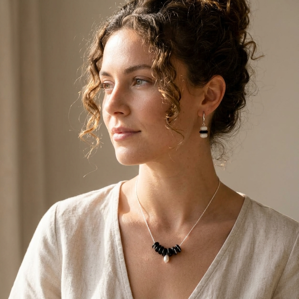 Dalmatian Necklace & Earrings Set-1