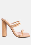 Dandelion High Block Heeled Croc Sandals-0