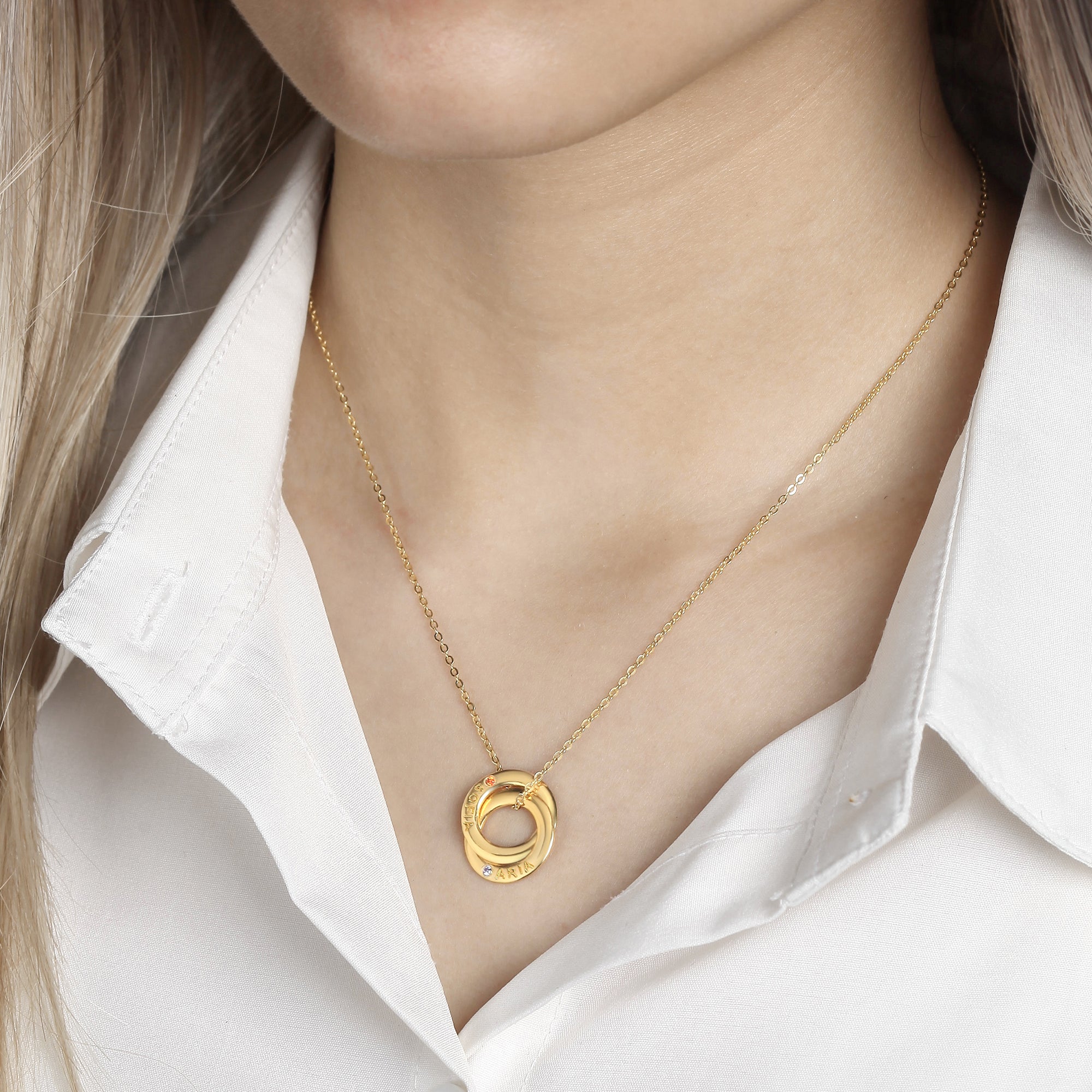 Mom Necklace With Kids Names Birthstones, Children Birthstone Jewelry-4