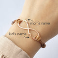 Mom Bracelet With Kids Names, Infinity Bracelet With Names,Mom Jewelry-0