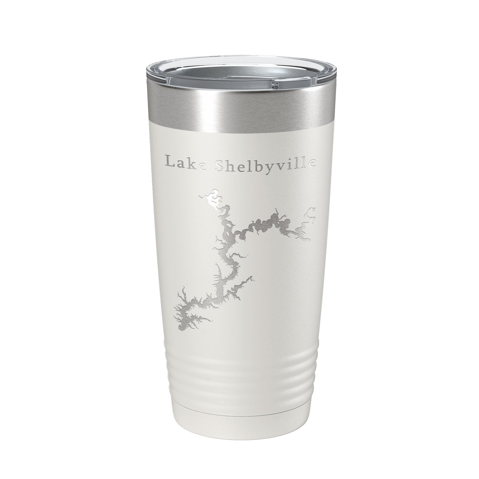 Lake Shelbyville Map Tumbler Travel Mug Insulated Laser Engraved Coffee Cup Illinois 20 oz-7