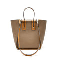 Color Block Leather Versatile Commuter Handbag