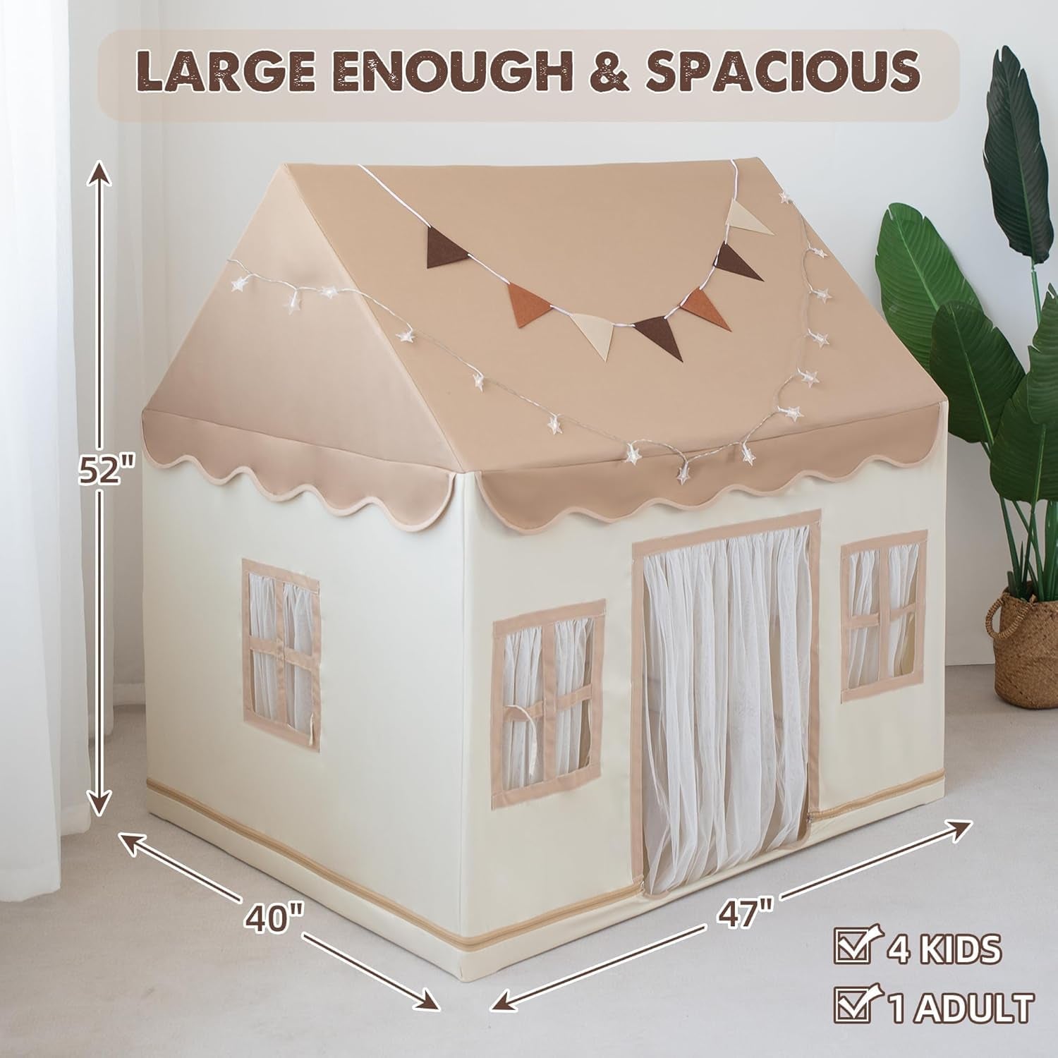 Large Multifunctional Indoor Kids Tent Cushioned Mat