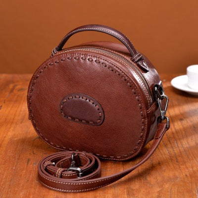 Genuine Leather Vintage Women's Shoulder Handbag