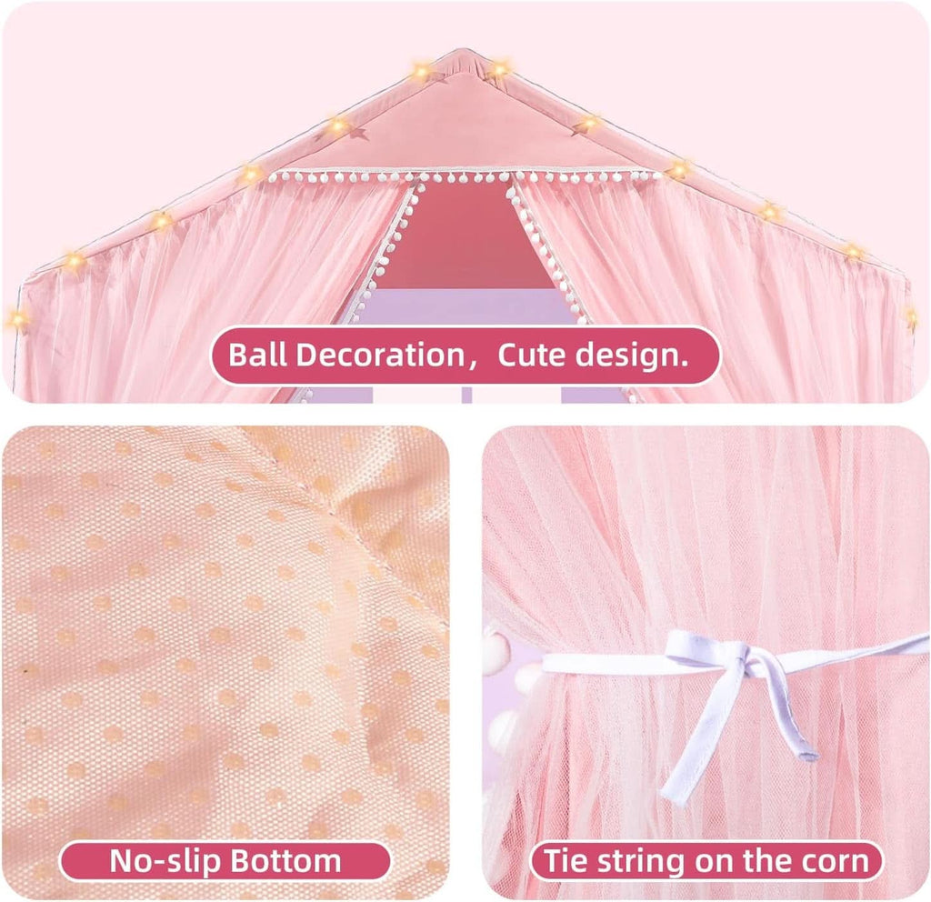 Pink Large Toddler Playhouse Fortress Castle Pro Tent-1
