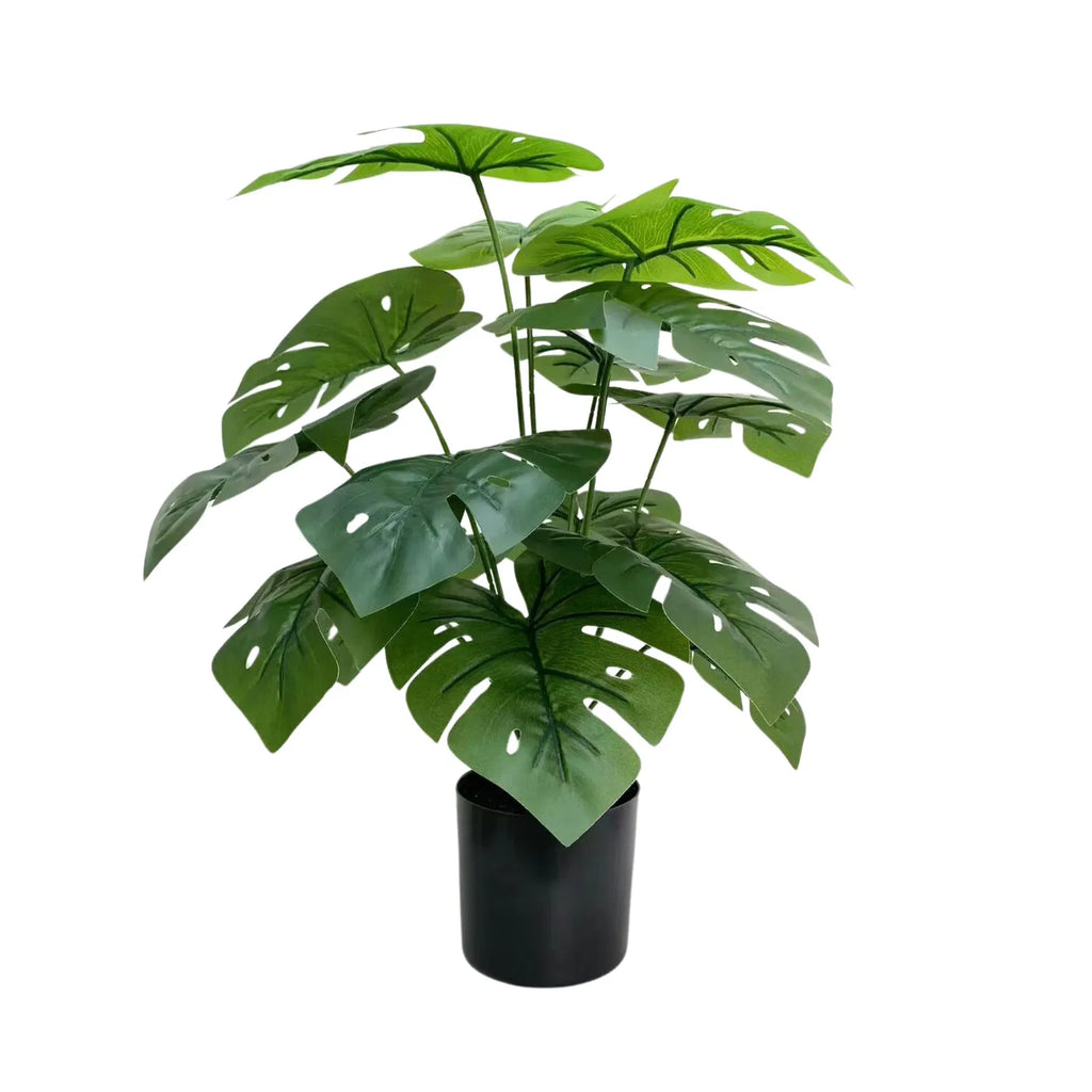 Split Philodendron Monstera Artificial Topiary Set of 8 20in-2