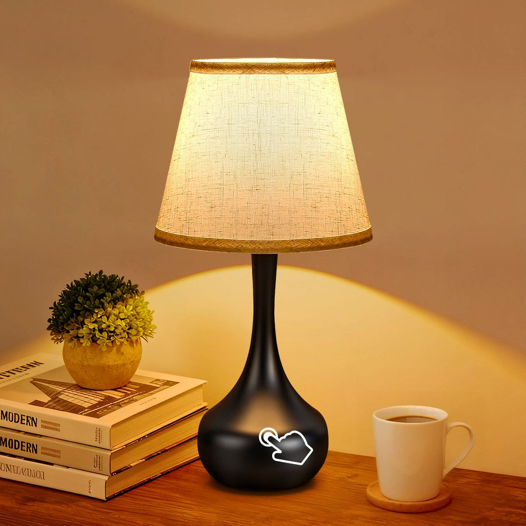 3-Way Dimmable Set of 2 Small Bedside Lamps-2