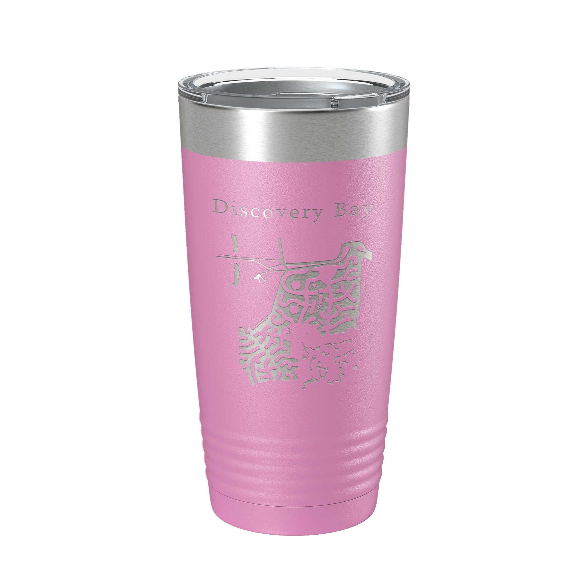 Discovery Bay Tumbler Lake Map Travel Mug Insulated Laser Engraved Coffee Cup California 20 oz-14