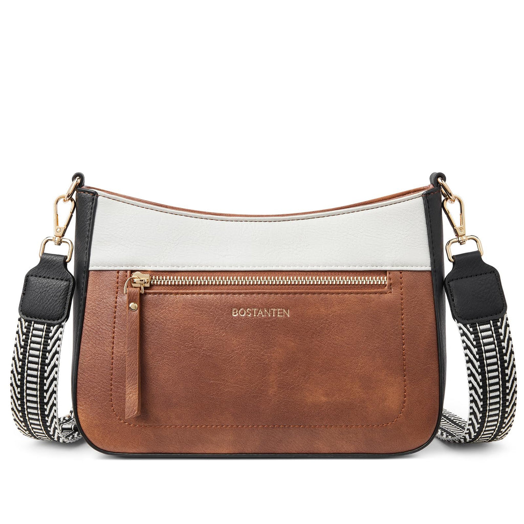 BOSTANTEN Crossbody Purses for Women Vegan Leather Hobo Bags Shoulder Handbags with Detachable Guitar Strap