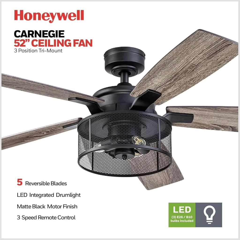 IndustrialStrength 52 Inch Ceiling Fan With LED Light-1